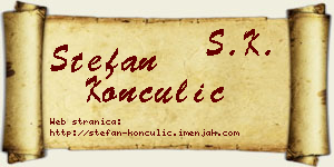 Stefan Konculić vizit kartica